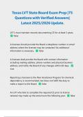 Texas State LVT &lpar;Licensed Veterinary Technician&rpar;Board Exams PACKAGE DEAL&vert; BUNDLE contains the Latest 2025&sol;2026 Board exams&comma; sample quiz&comma; practice test&comma; prep quiz and updated study guide - Everything you need to pass Texas LVT is here&excl;&excl;