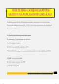 NUR 326 FINAL &lpar;ONLINE QUIZZES&rpar; QUESTIONS AND ANSWERS 100&percnt; PASS