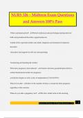 NURS 326 &ndash; Midterm Exam Questions and Answers 100&percnt; Pass