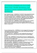 CITYWIDE SPRINKLER SYSTEMS PRACTICE EXAM Questions and Answers Latest Update 2025 TOP