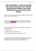 LMRT ASSESSMENT &num;1 EXAM 2025&vert; BRAND NEW ACTUAL EXAM WITH 100&percnt; VERIFIED  QUESTIONS AND CORRECT SOLUTIONS&vert;  GUARANTEED VALUE PACK&vert; ACE YOUR  GRADES&period;