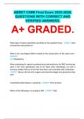 ABRET CNIM Final Exam 2025-2026&period; QUESTIONS WITH CORRECT AND VERIFIED ANSWERS&period; A&plus; GRADED&period;