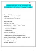 Emma Holliday - Internal Medicine Questions And Answers Latest Update&excl;&excl;