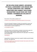 NR 509 APEA EXAM &lpar;HEENT&rpar;&colon; ADVANCED  PHYSICAL ASSESSMENT 2025&vert; BRAND NEW  ACTUAL EXAM WITH 100&percnt; VERIFIED  QUESTIONS AND CORRECT SOLUTIONS&vert;  GUARANTEED VALUE PACK&vert; ACE YOUR  GRADES&ndash; CHAMBERLAIN COLLEGE OF  NURSING&period;