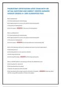 PHLEBOTOMY CERTIFICATION LATEST EXAM WITH 100 ACTUAL QUESTIONS AND CORRECT VERIFIED ANSWERS ALREADY GRADED A&plus; 100&percnt; GUARANTEED PASS