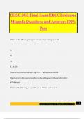 PHSC 1033 Final Exam BRCC Professor Miranda Questions and Answers 100&percnt; Pass
