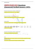 CBSPD EXAM 2025 Questions  &lpar;Answered&rpar; Verified Answers 100&percnt;
