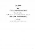 Test Bank for Technical Communication&comma; 16th Edition by John M&period; Lannon and Laura J&period; Gurak