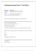 Pathophysiology Exam 1 Test Bank 2025&sol;2026 &ndash; Comprehensive Questions&comma; Verified Answers&comma; and Detailed Rationales