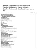 Anatomy & Physiology&colon; The Unity of Form and Function 10th Edition by Kenneth S&period; Saladin &ndash; Complete Test Bank with Exam Questions and Answer Key