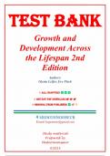 Test Bank For Growth and Development Across the Lifespan 2nd Edition by Leifer&comma; All Chapters 1-16