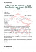 IBEC Electro logy State Board Practice Exam Questions and Answers GRADED A 2025
