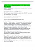 CFM Exam Study Guide with Complete Solutions