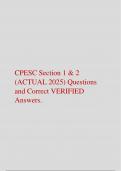 CPESC Section 1 & 2  &lpar;ACTUAL 2025&rpar; Questions  and Correct VERIFIED  Answers&period;