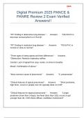 Digital Premium 2025 PANCE & PANRE Review 2 Exam Verified Answers&excl;&excl;