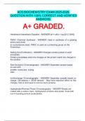 ACS BIOCHEMISTRY EXAM 2025-2026&period; QUESTION WITH 100&percnt; CORRECT AND VERIFIED ANSWERS&period;  A&plus; GRADED&period;