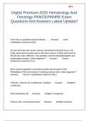 Digital Premium 2025 Hematology And Oncology PANCE PANRE Exam Questions And Answers Latest Update&excl;&excl;