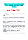 ACSM Personal Training Exam 2025-2026&period; Questions with 100&percnt; correct answers&period;  A&plus; GRADED&period;