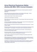 Army Electrical Explosives Safety &lpar;Ammo-28&rpar; With 100&percnt; Correct Answers