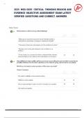 2025  WGU D265  CRITICAL THINKING REASON AND EVIDENCE OBJECTIVE ASSESSMENT EXAM LATEST VERIFIED QUESTIONS AND CORRECT ANSWERS