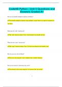 CodeHS Python | Unit 5 Questions and Answers Graded A+ - CodeHS Python ...