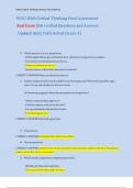 WGU D265 Critical Thinking Final Assessment   Real Exam &vert;200 verified Questions and Answers   Updated 2025 &vert; Fully Solved &lpar;Score A&rpar;