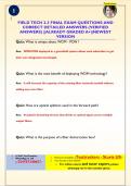 FIELD TECH 2-3 FINAL EXAM QUESTIONS AND  CORRECT DETAILED ANSWERS &lpar;VERIFIED  ANSWERS&rpar; &vert;&vert;ALREADY GRADED A&plus;&vert;&vert;NEWEST  VERSION