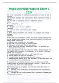 MedSurg HESI Practice Exam 6  2024 