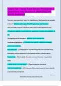 Exam For Texas Real Estate Principles 1  Questions and Answers 2024&sol;2025 A&plus;  Score Assured