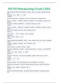 MN 553 Pharmacology Exam 2 2024 