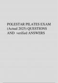 POLESTAR PILATES EXAM &lpar;Actual 2025&rpar; QUESTIONS  AND verified ANSWERS