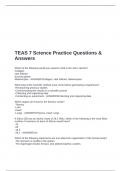 TEAS 7 Science Practice Questions & Answers