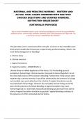 MATERNAL AND PEDIATRIC NURSING &ndash; MIDTERM AND  ACTUAL FINAL EXAMS COMBINED WITH MULTIPLE  CHOICES QUESTIONS AND VERIFIED ANSWERS&comma;  DISTINCTION GRADE BOOST