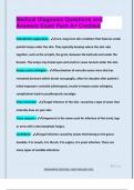 Medical Diagnosis Questions and  Answers Exam Pack A&plus; Credited