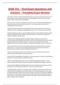 AFSB 152 &ndash; Final Exam Questions and Answers - Complete Exam Review