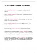 NUR-111&colon; Unit 1 questions with answers