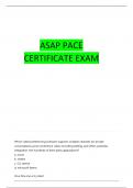ASAP PACE EXAM QUESTIONS WITH 100&percnt; CORRECT ANSWERS