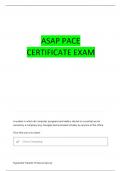 ASAP PACE 6 CERTIFICATE QUESTIONS WITH 100&percnt; CORRECT ANSWERS