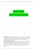 PACE CERTIFICATION ASAP QUESTIONS WITH 100&percnt; CORRECT ANSWERS