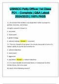 USNSCC PETTY OFFICER - PO PACKAGE DEAL EXAMS &vert; QUESTIONS AND CORRECT ANSWERS &vert; LATEST 2024&sol;2025