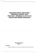 Test Bank for Organizational Behavior Bridging Science and Practice&period; Version 4&period;0&period; By Talya Bauer and Berrin Erdogan&period;