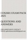 COS2601 Exam pack 2025&lpar;Theoretical Computer Science II&rpar;