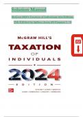 Solution Manual for McGraw-Hill's Taxation of Individuals 2024 Edition&comma; 15th Edition By Brian Spilker&comma; Benjamin Ayers&comma; All Chapters 1 - 14