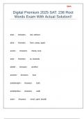 Digital Premium 2025 SAT 238 Root Words Exam With Actual Solution&excl;&excl;