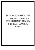Test Bank for Accounting Information Systems 15th Edition Marshall B&period; Romney&comma; Paul J&period; Steinbart&period;