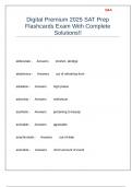 Digital Premium 2025 SAT Prep Flashcards Exam With Complete Solutions&excl;&excl;