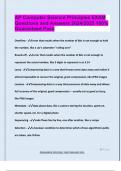 AP Computer Science Principles EXAM  Questions and Answers 2024&sol;2025 100&percnt;  Guaranteed Pass