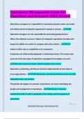 Operations Management Exam Set  Questions and Answers 100&percnt; Solved