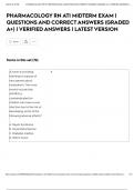 PHARMACOLOGY RN ATI MIDTERM EXAM &vert; QUESTIONS AND CORRECT ANSWERS &lpar;GRADED A&plus;&rpar; &vert; VERIFIED ANSWERS &vert; LATEST VERSION