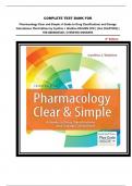 COMPLETE TEST BANK FOR Pharmacology Clear and Simple&colon; A Guide to Drug Classifications and Dosage Calculations Third Edition by Cynthia J&period; Watkins RN MSN CPN &vert;&vert;ALL CHAPTERS&vert;&vert; 978-0803666528 &vert;&vert;VERIFIED ANSWERS